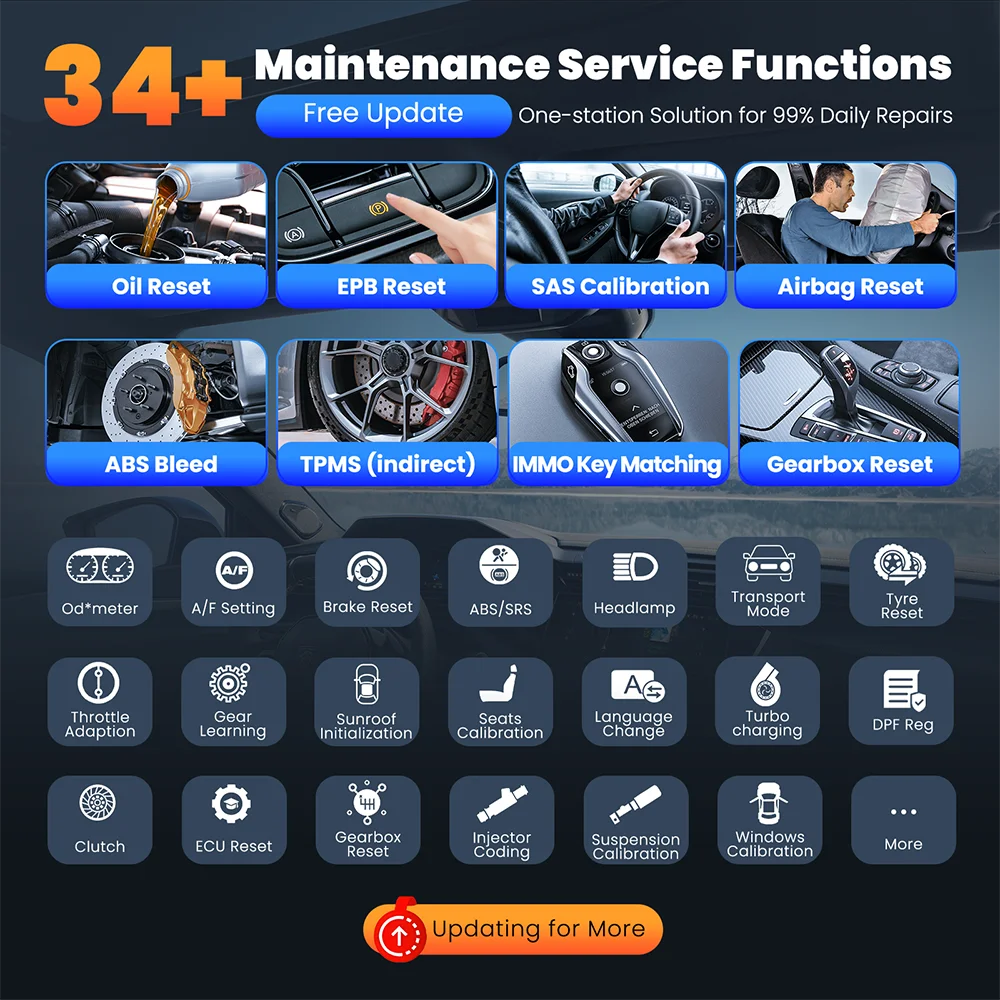 MUCAR VO6 Best Professional Car Diagnostic Tools All System Automotive Obd2 Car Scanners Auto Diagnosis 28 Resets Lifetime Free