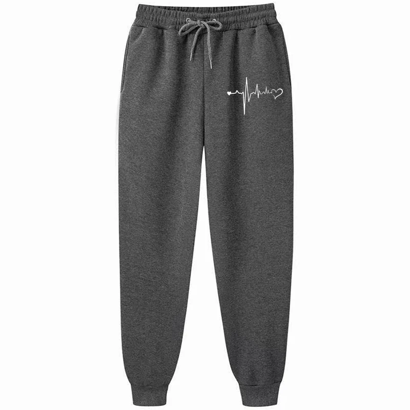 Celana olahraga wanita, bawahan Jogger longgar pinggang elastis dengan saku atletis Gym Fitness jogging