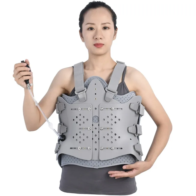 Medical Adjustable Thoracic Lumbar Spine Fracture Fixation Brace Inflatable Airbag Breathable Rehabilitation Posture Corrector