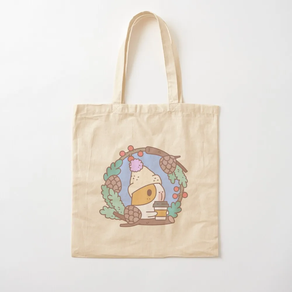 

Bubu the Guinea pig, Fall Coffee Tote Bag custom bags Women's beach bags Canvas Tote Bag