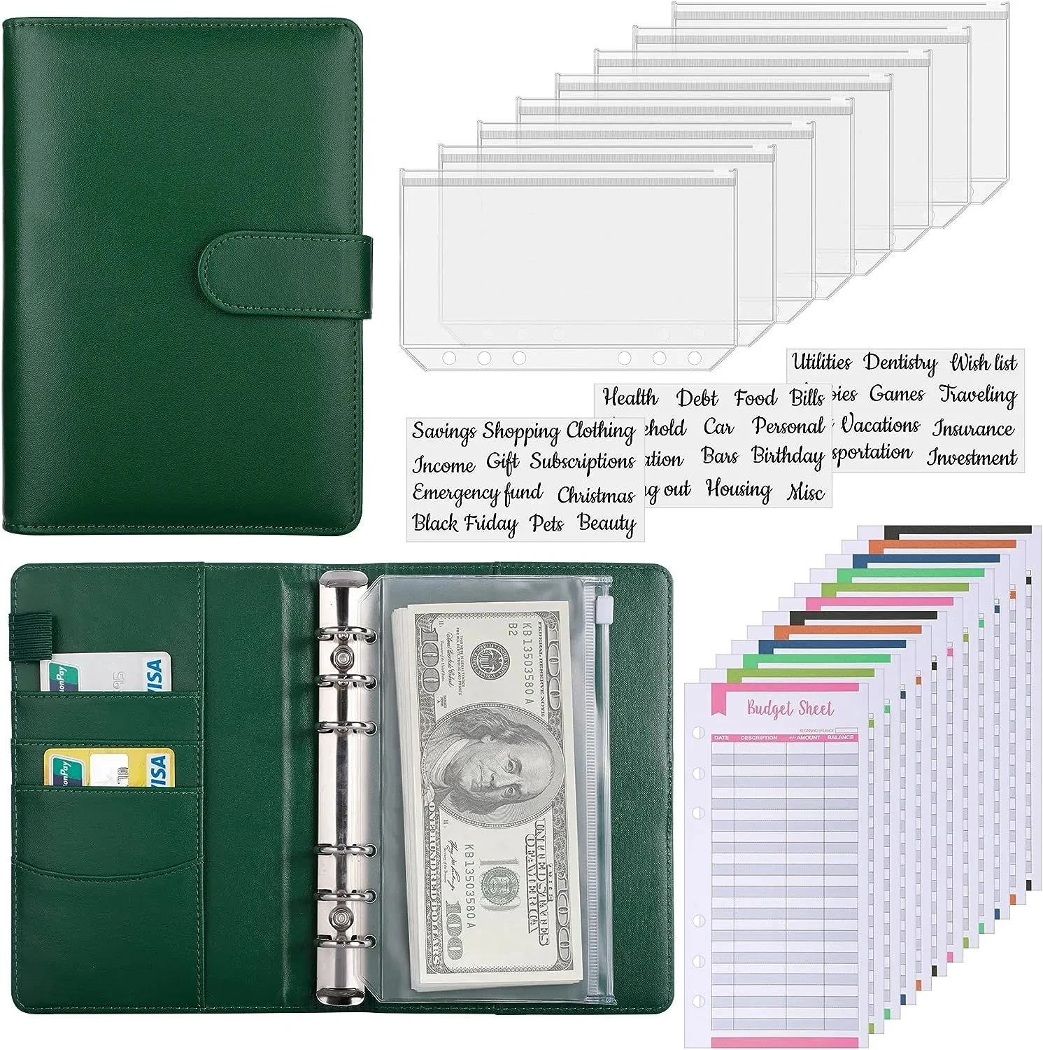 A6 Multi colored Loose leaf Notebook, Detachable Savings Book, Popular for School Students' Learning and Education 40