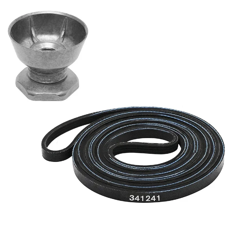 

【New-Sale】341241 Dryer Belt & 8066184 Motor Pulley For Whirlpool, Kenmore Dryers-Replace Part Number: PS11744884, W10290525