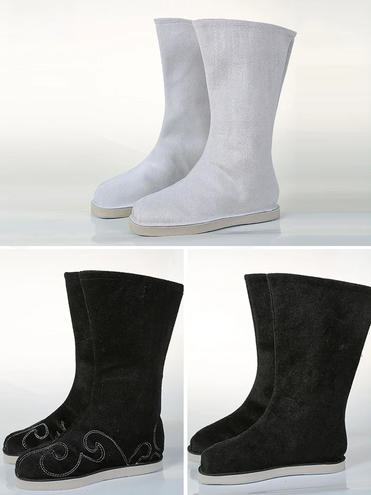 

Autumn Winter Long Tube Hanfu Boots Men Women Student Retro Ancient Chinese Martial Arts Sle Polyester Fiber Stage Costume