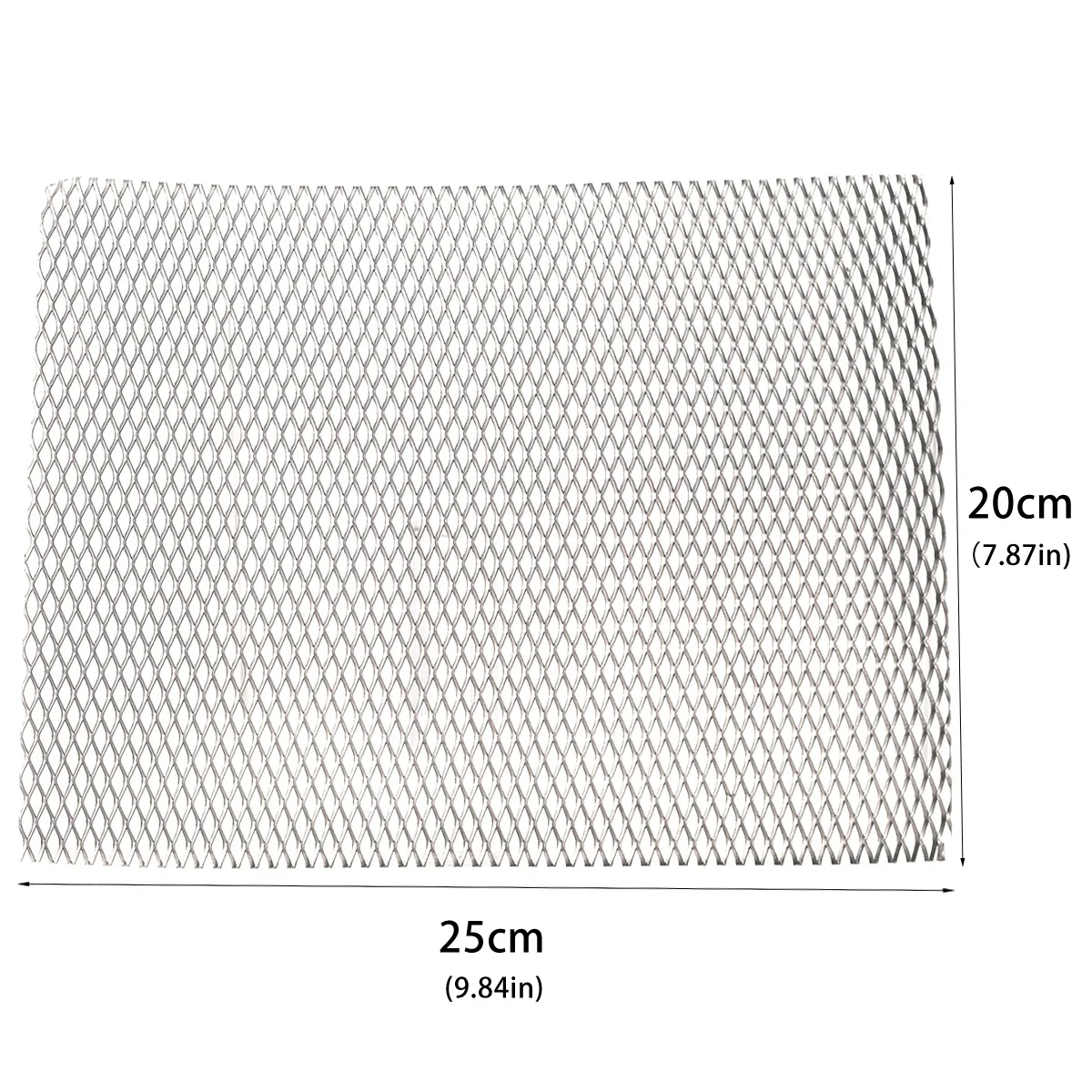 25x20cm Aluminum mesh small grid diamonds shaped mesh decorative screen lampblack filter Car Grill Mesh Sturdy Metal Mesh Sheets