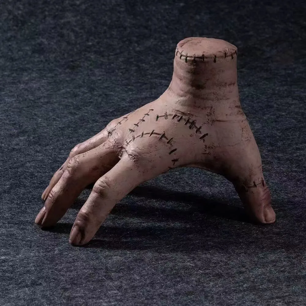 2023New Horror Wednesday Thing Hand Toy From Addams Family Latex Figurine Home Decor Desktop Craft Holiday Party Costume Prop