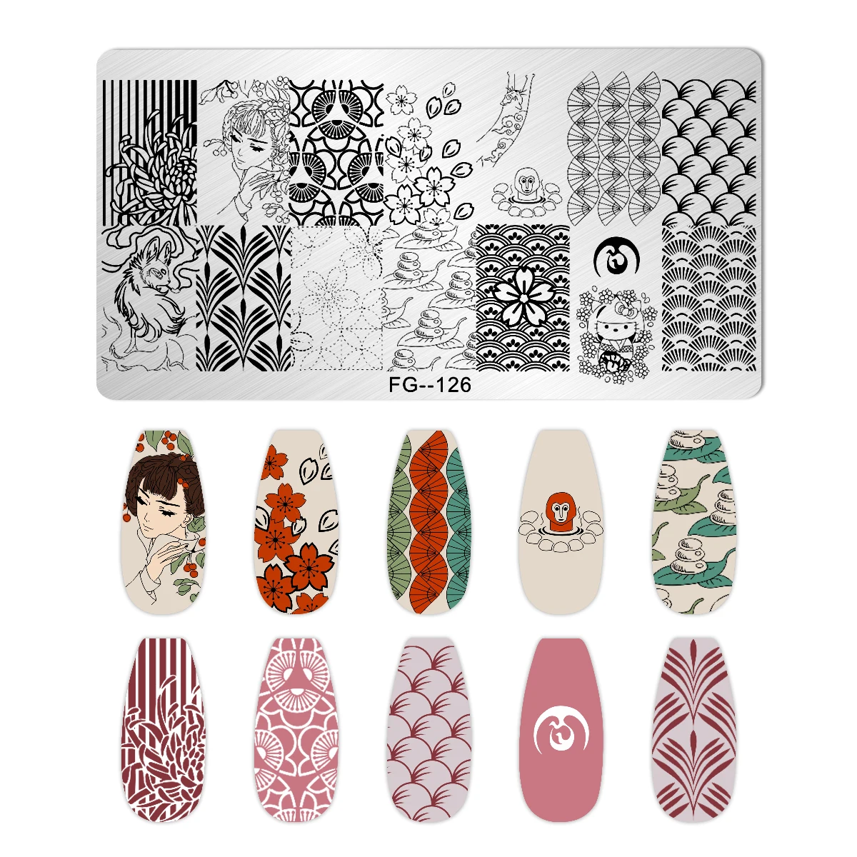 Cartoon haracter Nail Stamping Plates Tiger Zebra Leopard Print Stainless Steel Manicure Stencil Nail Art Templates Stamp Tools