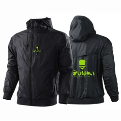 Harajuku 2024 New Men Printing Gunki Printed Spring and Autumn Harajuku Zipper Breathable Five-Color Windbreaker Coat Tops