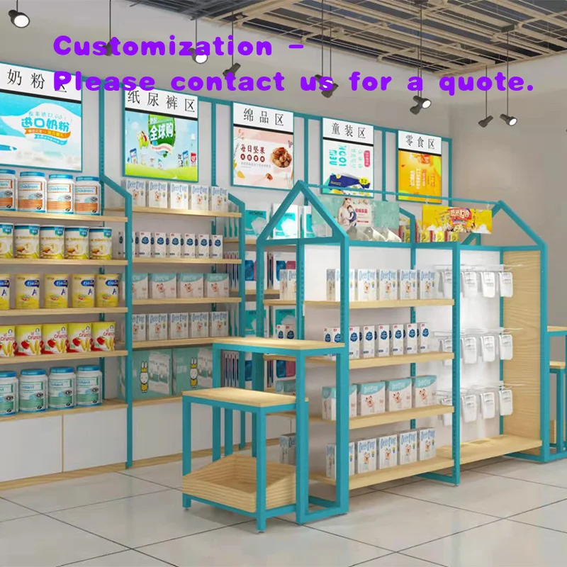 

custom.Multi-layer Combination Island Storage Display Shelf Supermarket Convenience Store Cosmetics Store Mother and St