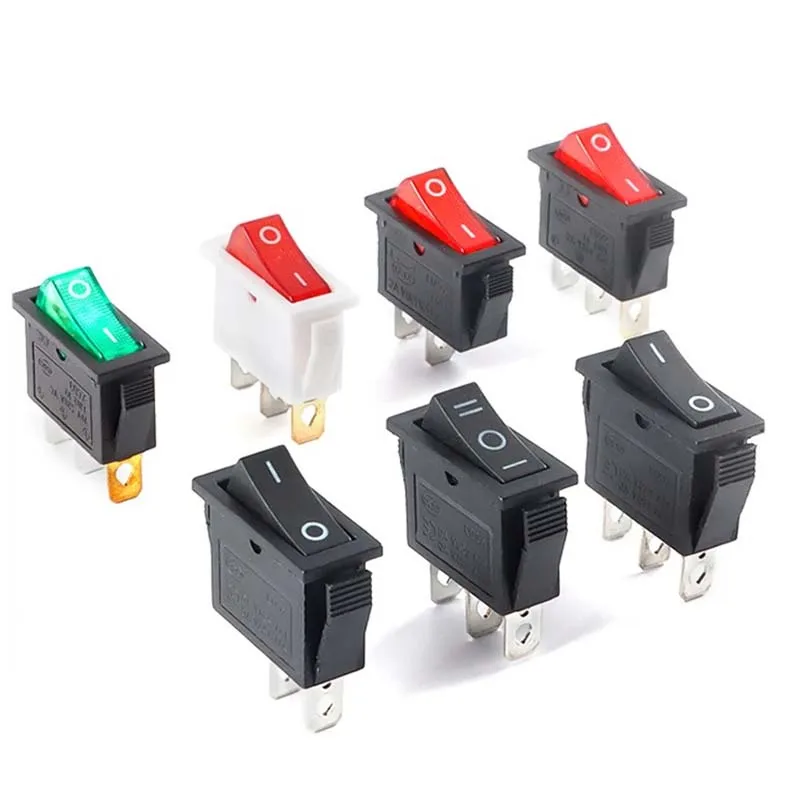 5Pcs/lot White Green Blue Red ON OFF Rocker Switch KCD3 16A 1000W 2000W 3000W 4000W 3500W Electric Heating Power Switch 250V