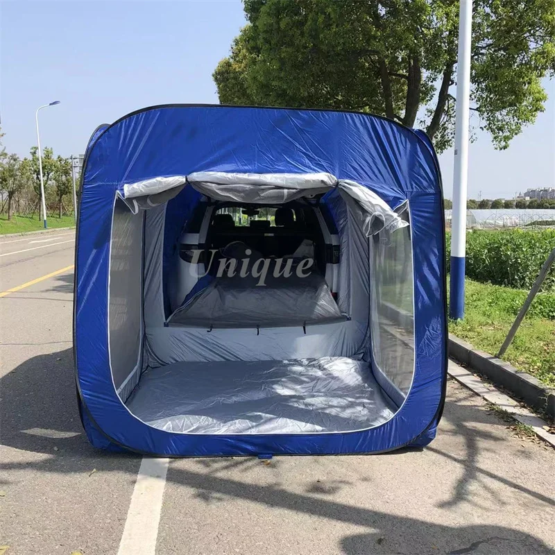 Portable Waterproof Car Rear Tent, Bicycle Extension Tent, Outdoor Camping Shelter, SUV Large Space Trailer Roof Top Tent