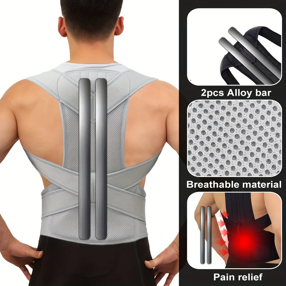 Posture Corrector for Men and Women Back Posture Brace Clavicle Support Stop Slouching and Hunching Adjustable Back Trainer - view 2