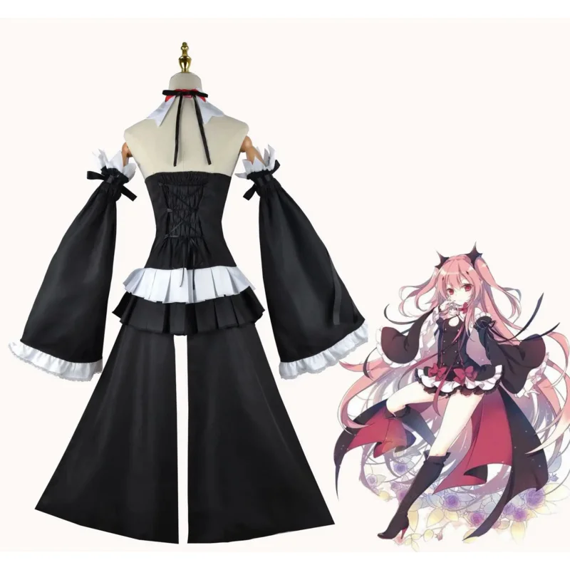 Seraph Owari No Seraph Krul Tepes 코스프레 의상 유니폼, 애니메이션 마녀 뱀파이어 할로윈 의상, 여성용 옷