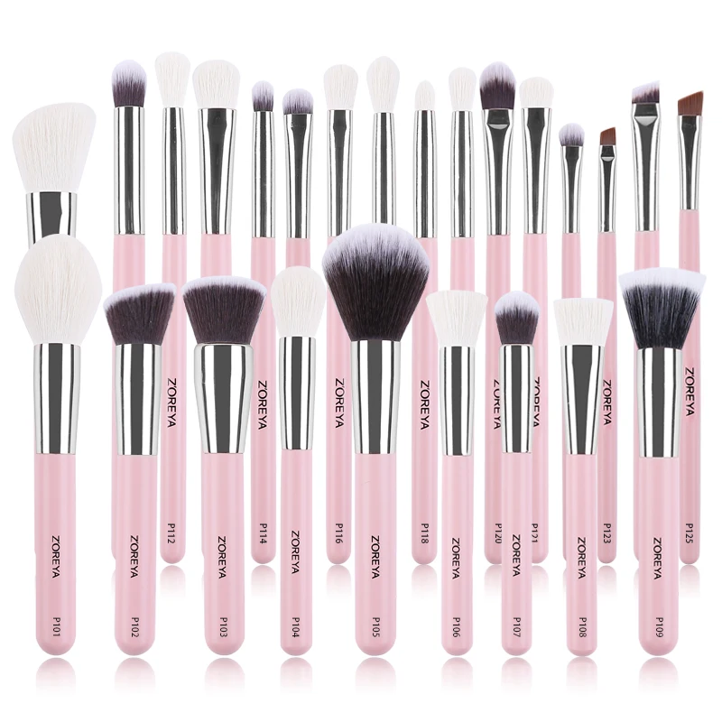 ZOREYA Brush Makeup Brushes Set 25pcs Foundation Powder BlendingEyeshadow Liner Brush Blending Highlighter Brocha Maquillaje