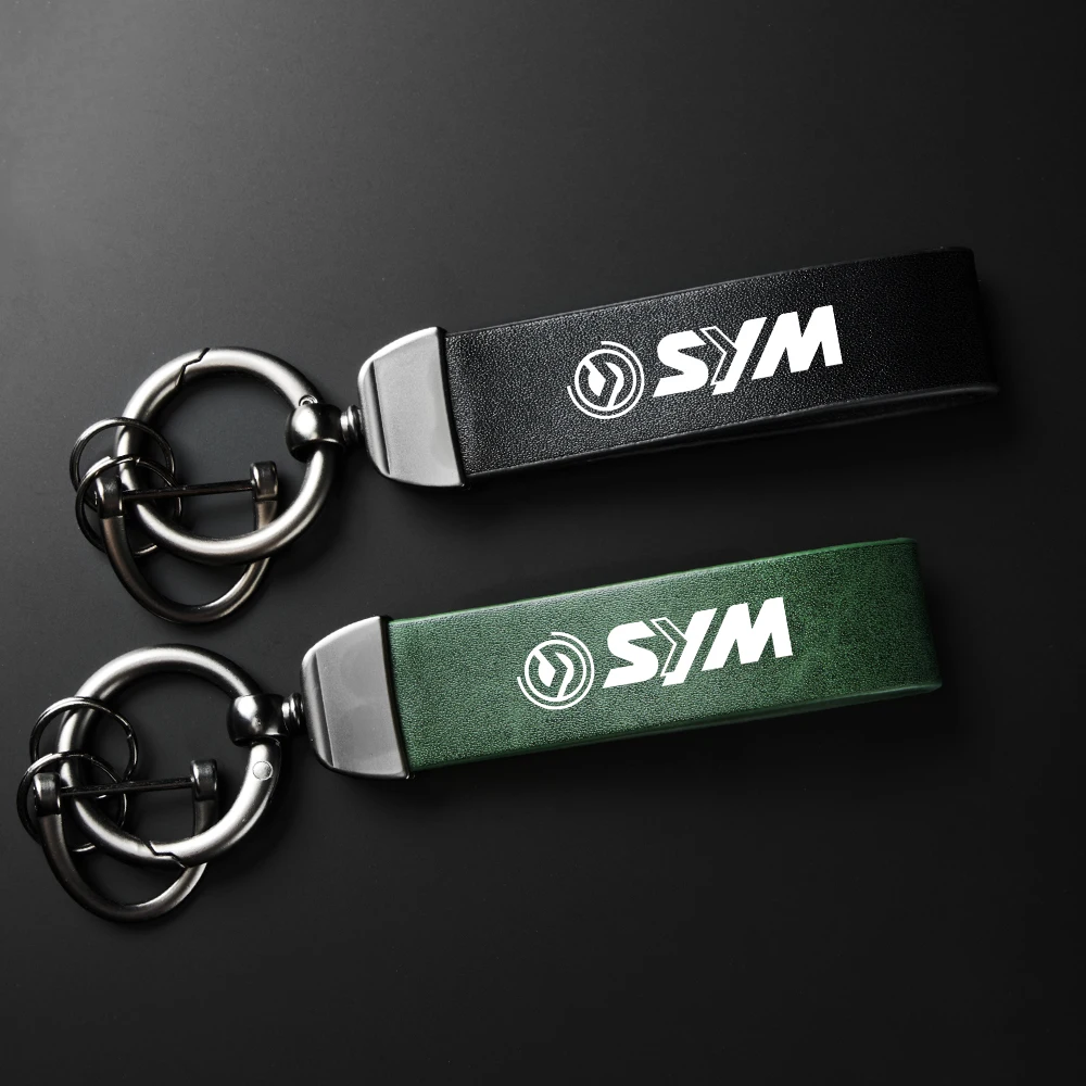 Hochwertiger Leder-Schlüsselanhänger aus Metall für SYM ADX 125 CROX 50 150 Jet X 14 125 X 150 180 200 Motorradzubehör