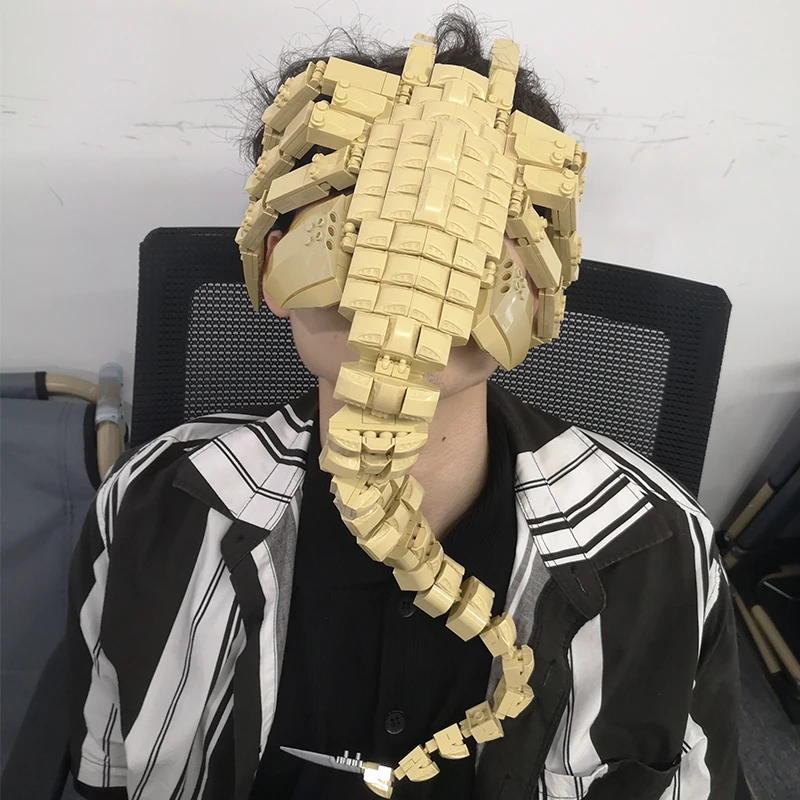 Aliened Facehugger Khối Xây Dựng Bộ Mộc Bọ Cạp Cosplay Chống Đỡ Quái Vật Hình Khối Gạch Mô Hình Mặt Nạ Halloween DIY Kid Đồ Chơi