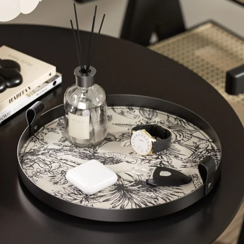 Luxury Storage Trays Morden Design Entrance Key Storage Trays Elegant Art Dresser Perfume Finishing Rack Table Decoration