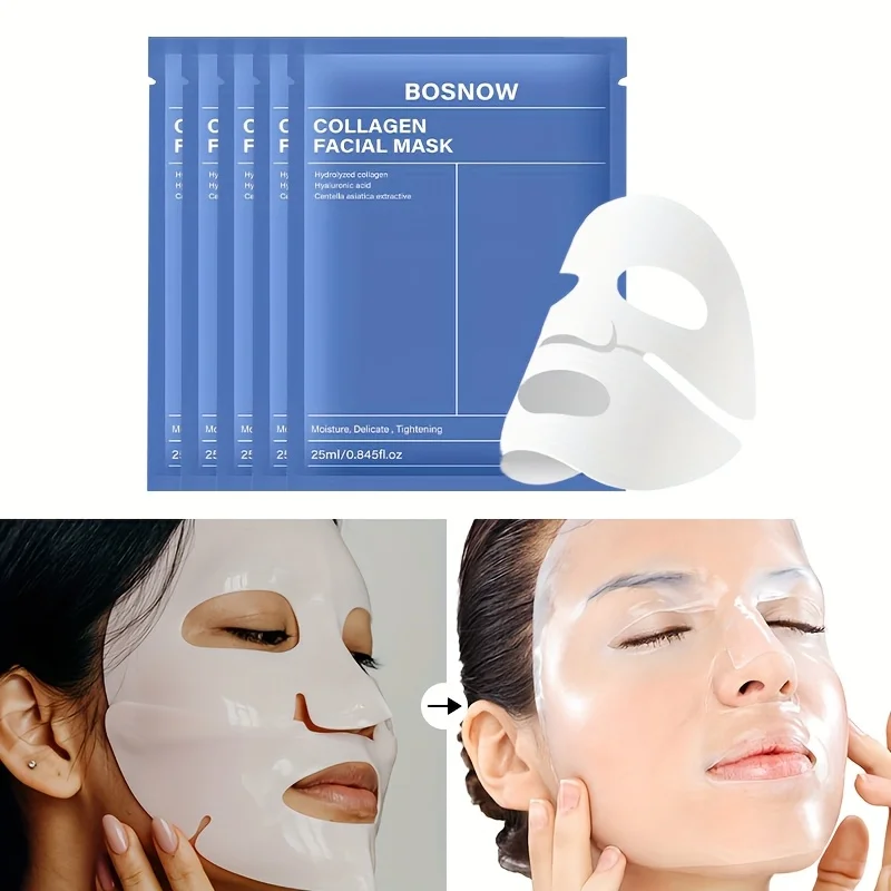 Mascarilla reafirmante e hidratante de colágeno, fórmula suave, rica en colágeno, hace que la piel sea más delicada, suave y radiante, logrando múltiples efectos en uno para un excelente cuidado de la piel que incluye reafirmar, hidratar, cuidar y dar lum