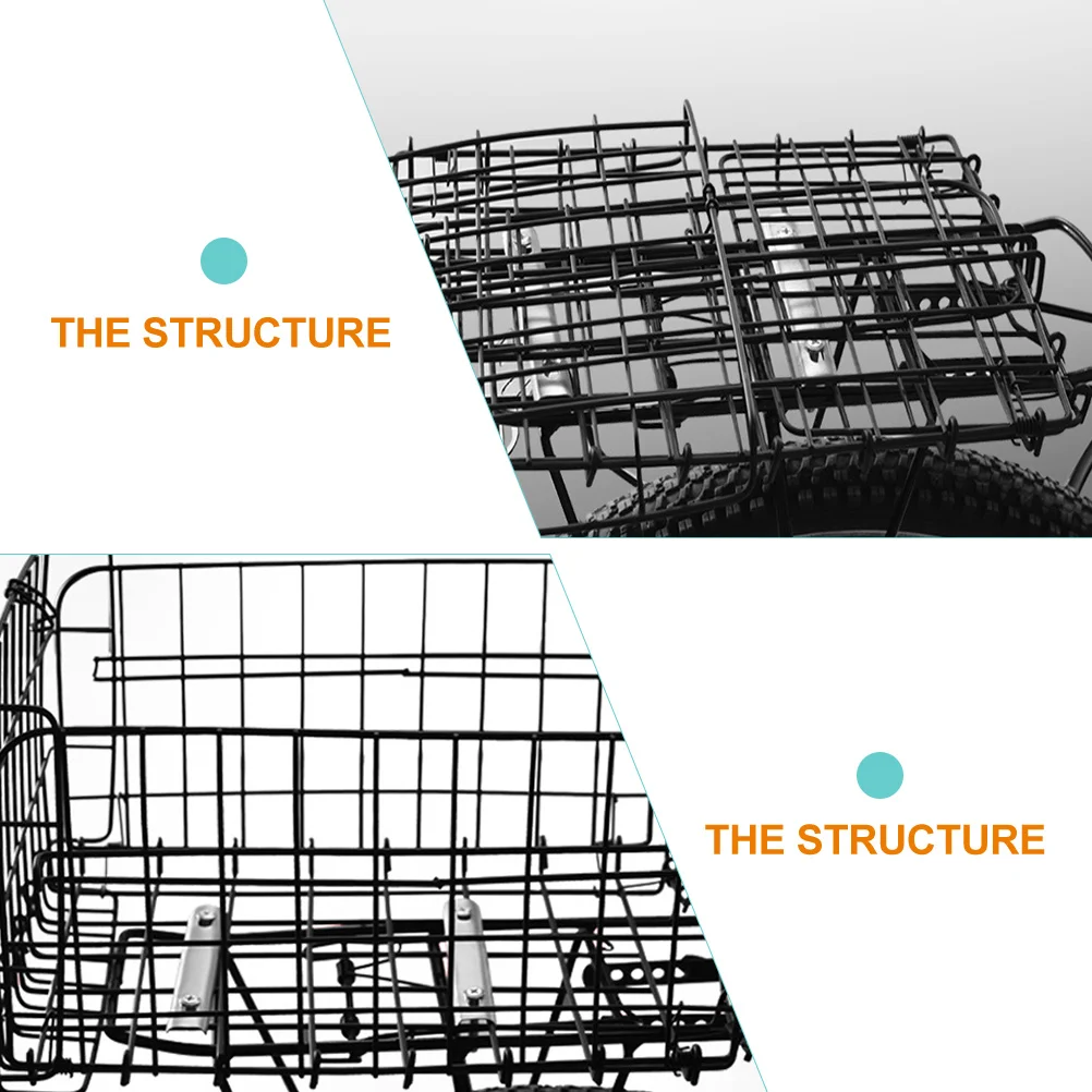 

Foldable Car Basket Cycling Rear Bicycles Universal Thickened Bikes Steel Wire Student Storage Baskets