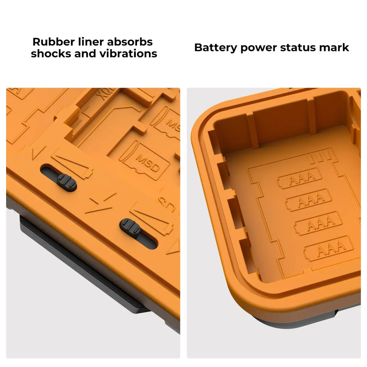K&F Concept Battery Case SD Card Box Wodoodporne i odporne na wstrząsy etui na baterię Karta pamięci Sim Card Małe etui na kartę SD — zdjęcie produktu 6