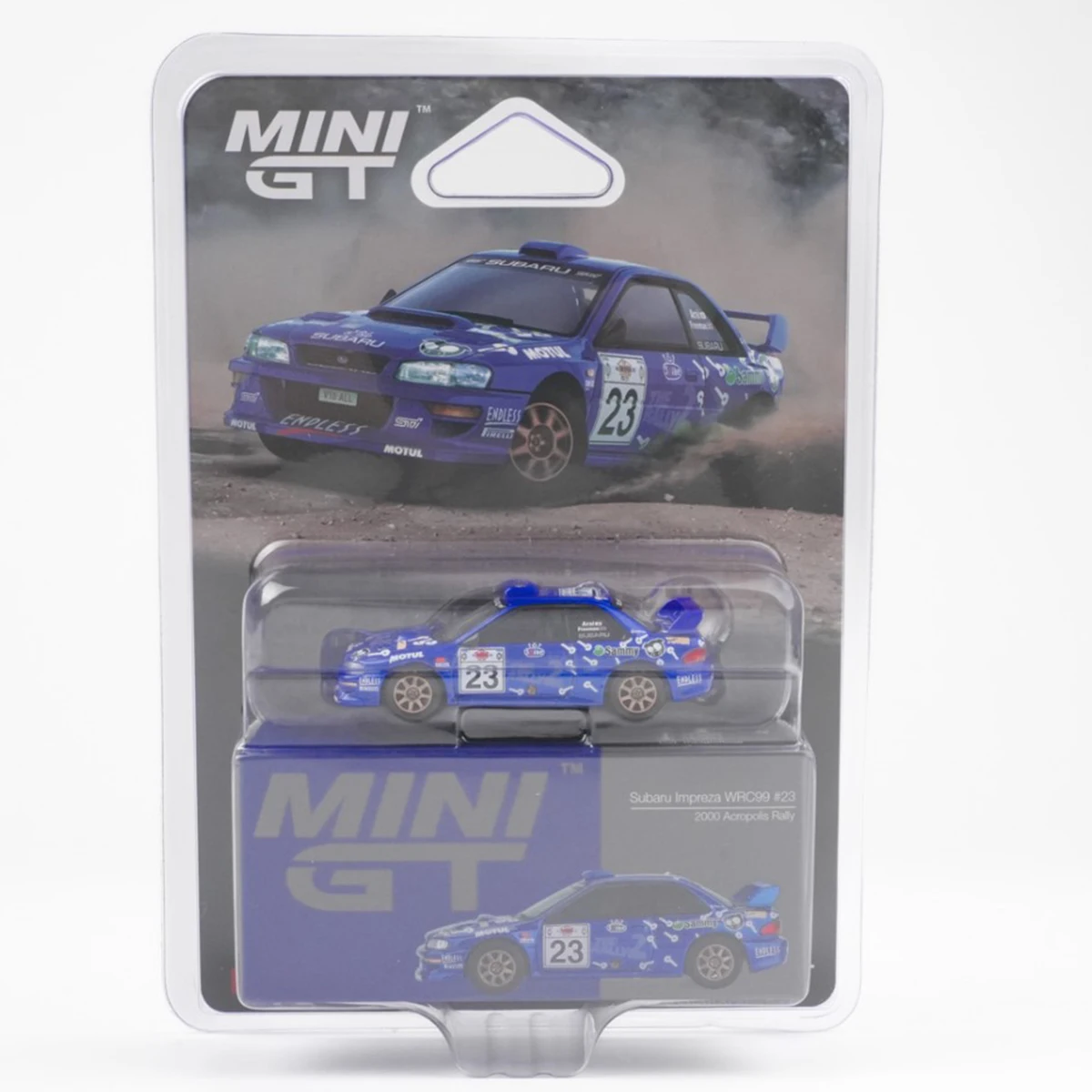 

MINIGT 1078 В наличии 1:64 Subaru Impreza WRC99 2000 # 23, литая под давлением модель автомобиля акрополиса, коллекция игрушек