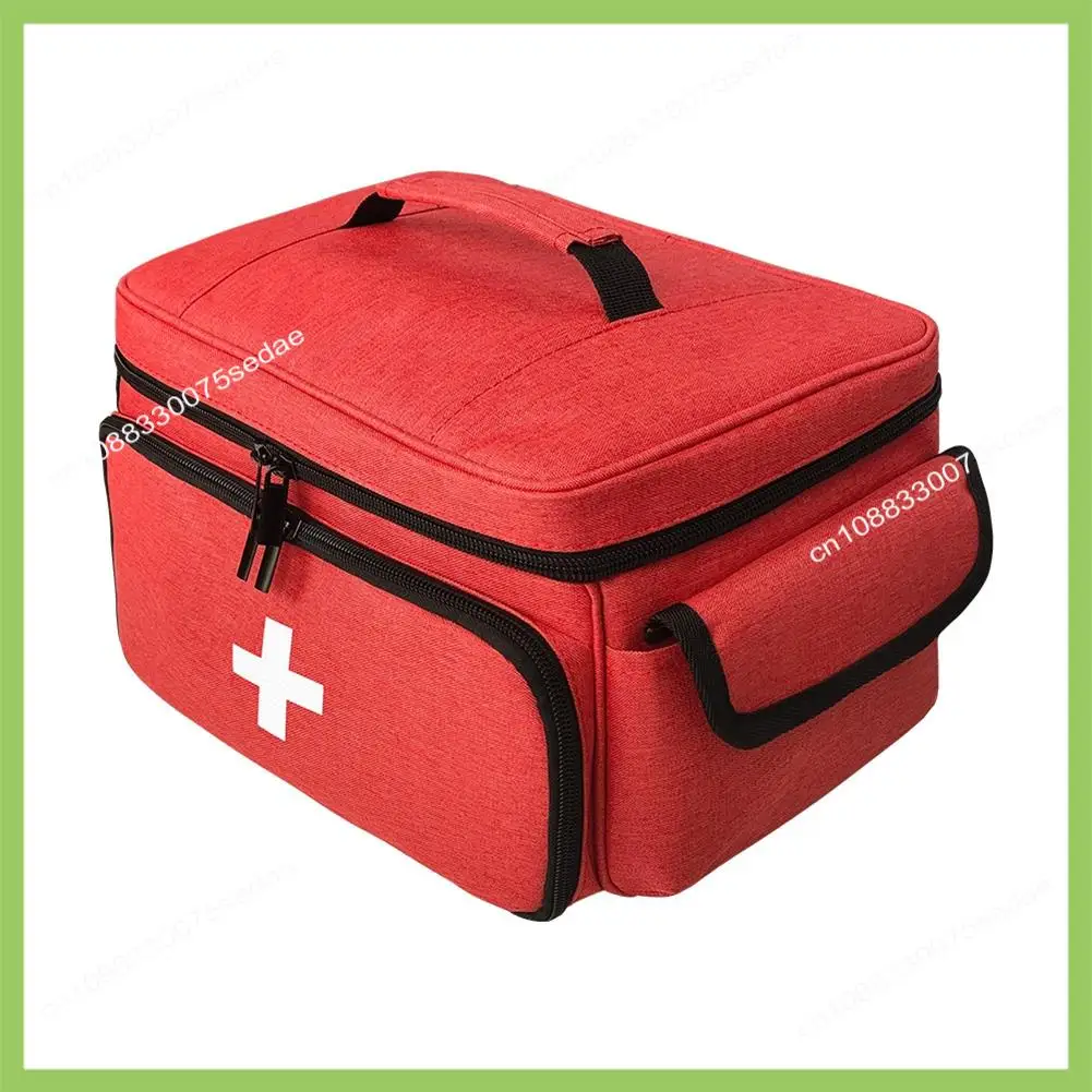Y19A Medicine Storage Bag Empty Lockable Pill Bottle Organizer With Portable Zippered Pouches Medicine Box For Home Travel