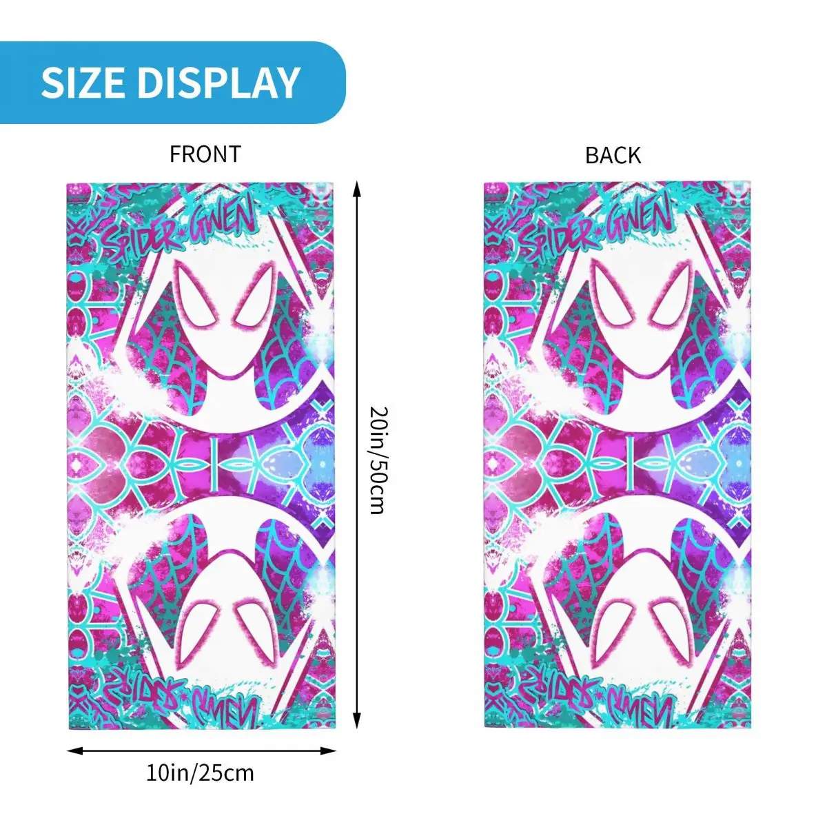 Mooie Buurt Spider-Gwen Nek Gaiter Geprint Motor Motocross Marvel Strip Sjaal Multifunctionele Hoofddeksels Fietsen Unisex