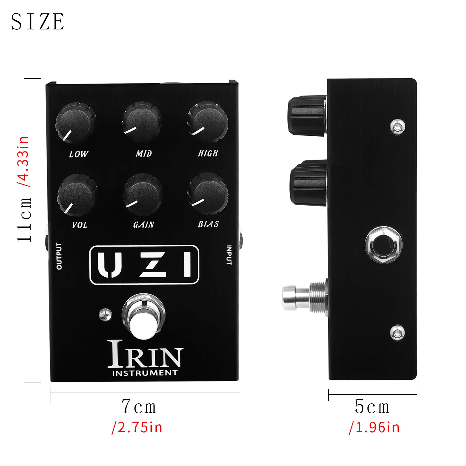 IRIN Electric Guitar Effect Pedal AN-35 UZI Distortion British American Distortion Effect True Bypass Pedal Guitar Accessories