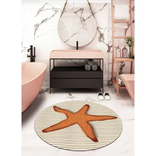 Ardizayn Sea Star, 100x100 cm. Anti-Slip, Not Peel Leather Outsole Round Bath Mat