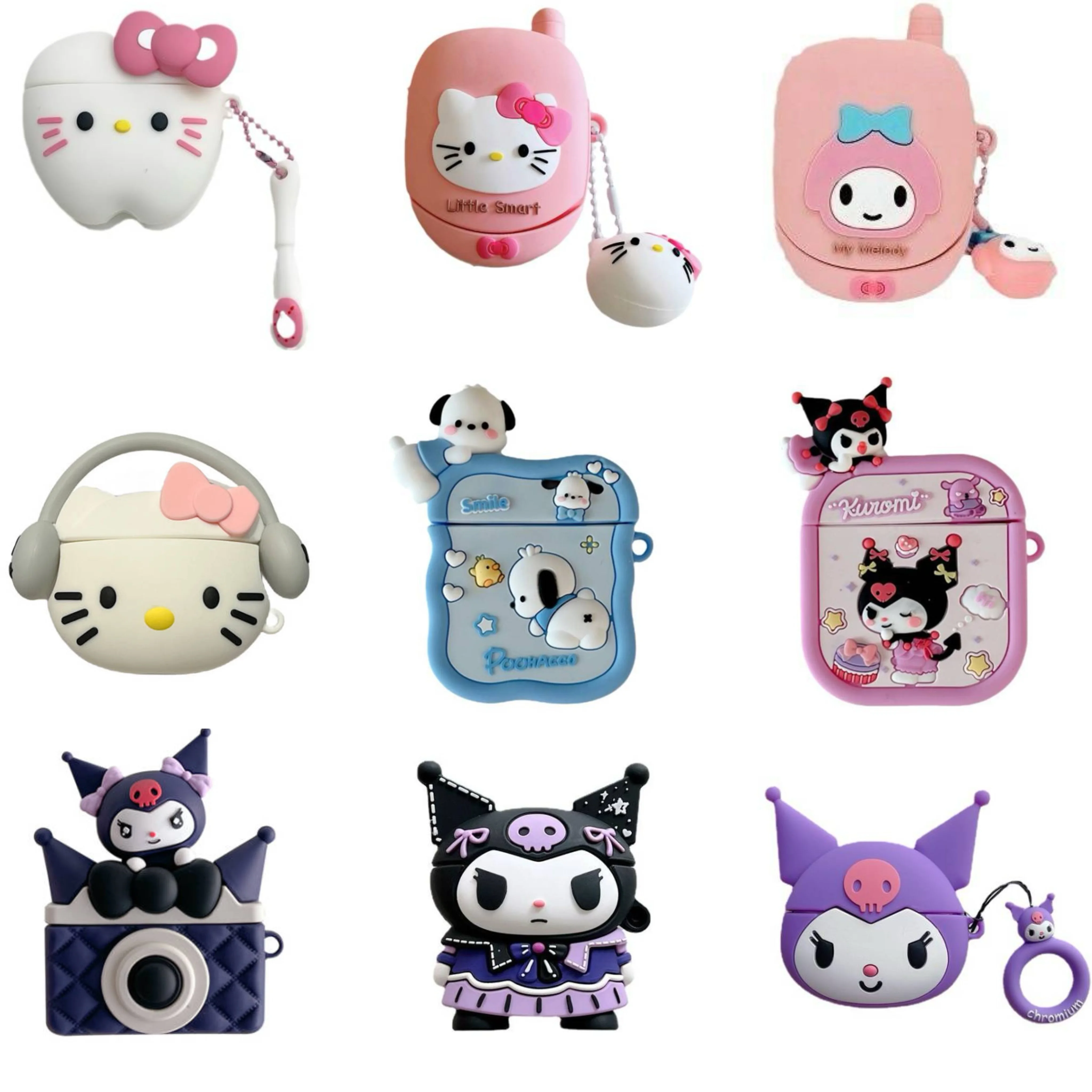 Cartoon Earphone Case for Apple AirPods 1 2 3 Pro 2 Case 3D Cute Anime Silicone Earphone Protective Cases Earbuds Accessories