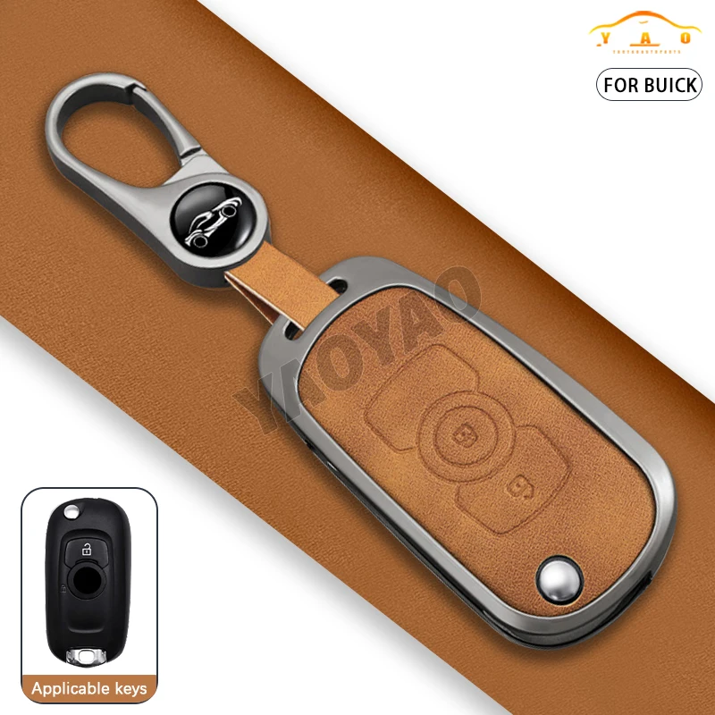 Leather Car Key Case Key Fob Cover Smart Key Shell For Buick Verano GT Excelle for Opel Astra K Vauxhall 2015 2016 2017 2018 201