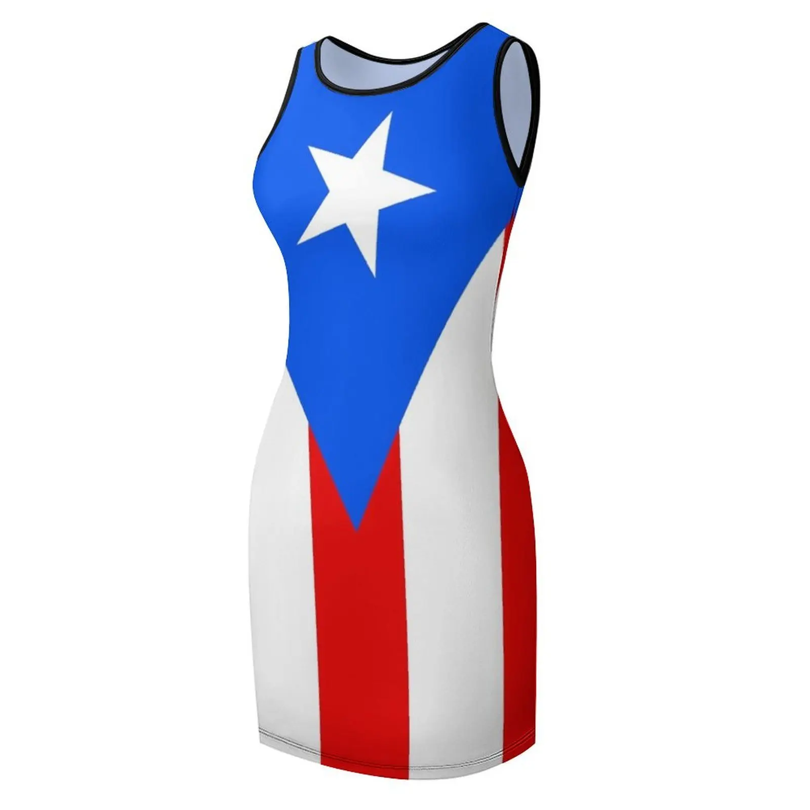 بورتوريكو العلم لحاف المفرش بلا أكمام فستان الشمس فساتين الحفلات امرأة فستان الصيف فساتين السهرة الفاخرة 2025 ملابس امرأة