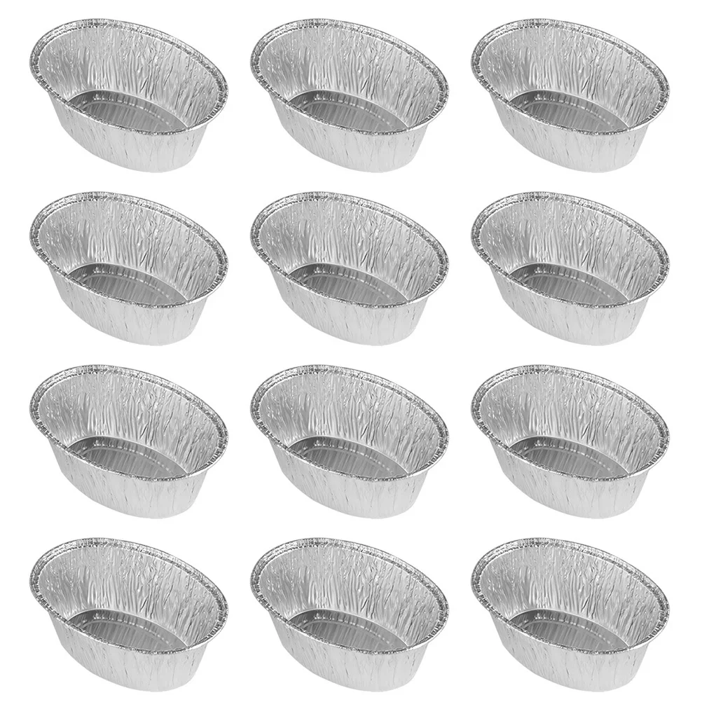 

125Pcs Disposable Pans Oval Shaped Tinfoil Bowls High Quality Material Baking Reheating Freezer Safe Containers