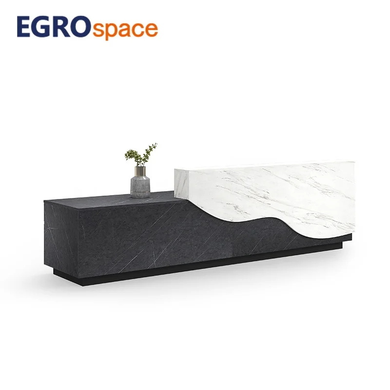 

Luxury Design Reception Desk Modern Beauty Wood Counters Office Furniture Front Lobby Table