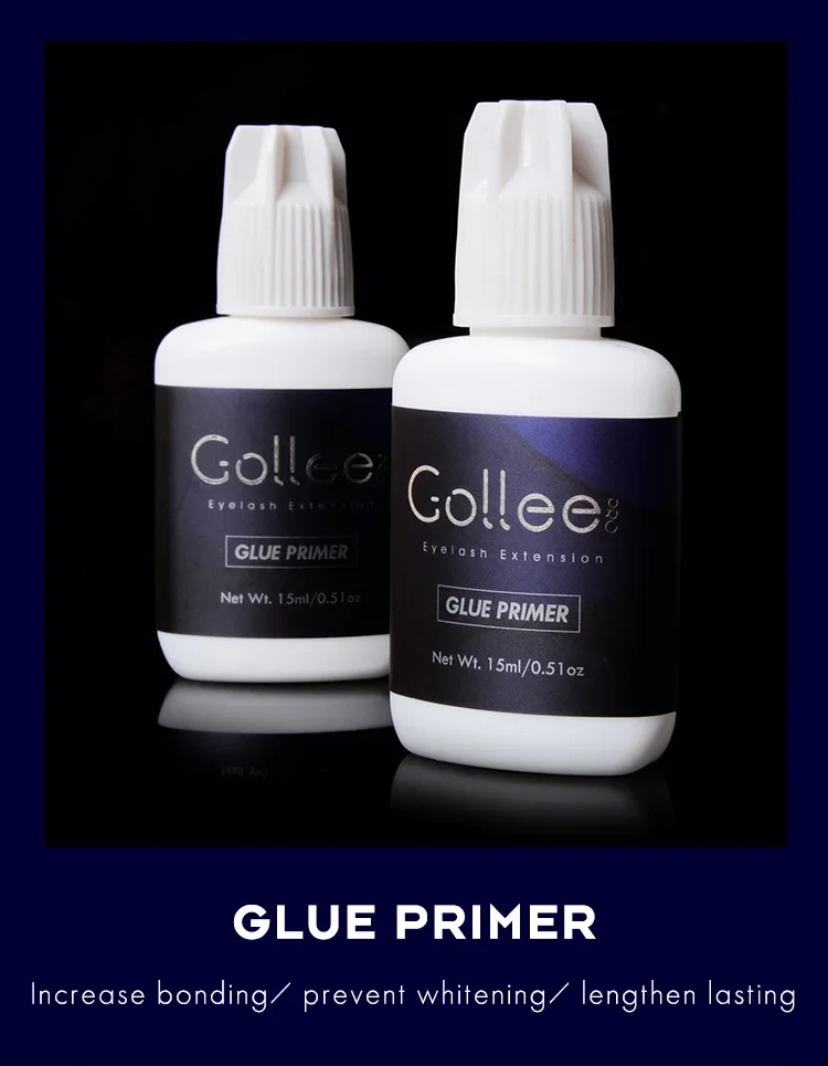 Gollee Bonder Lash Not Irritating Lash Primer and Bonder Eyelash Extensions 15ml Super Bonder Alcohol Lashes Primer Eyelashes