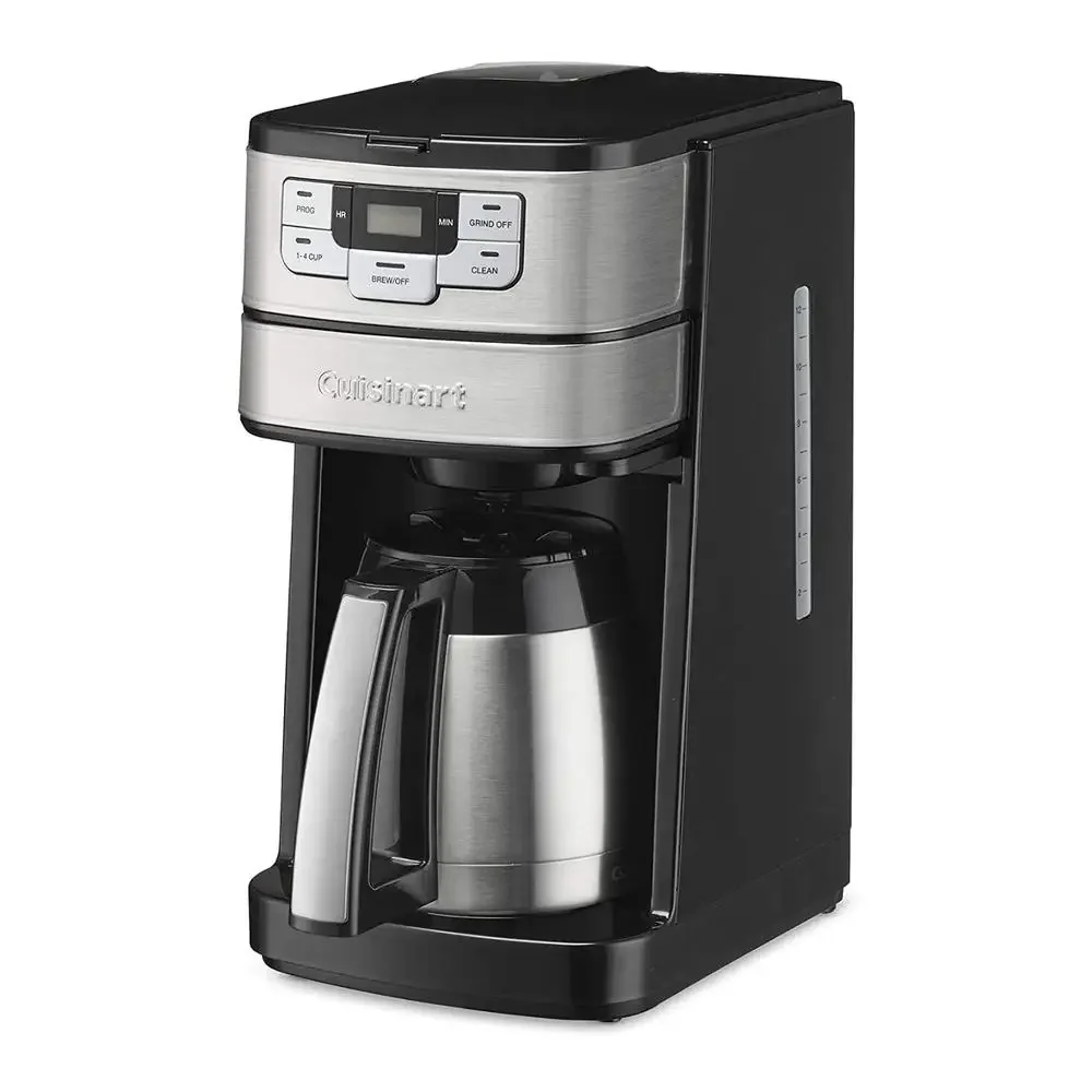 Cafetera de 10 tazas con molinillo, máquina de goteo programable automática, jarra de vidrio, máquina de café expreso de 1025W, uso doméstico
