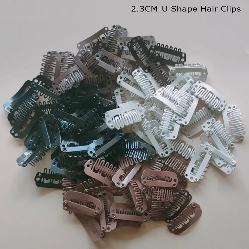 20PCS Clip In Haar Verlängerung Perücke Clips Für Menschliches Haar Pony Snap Haar Clips Für Extensions Metall Kamm Für verschluss – Detail 1