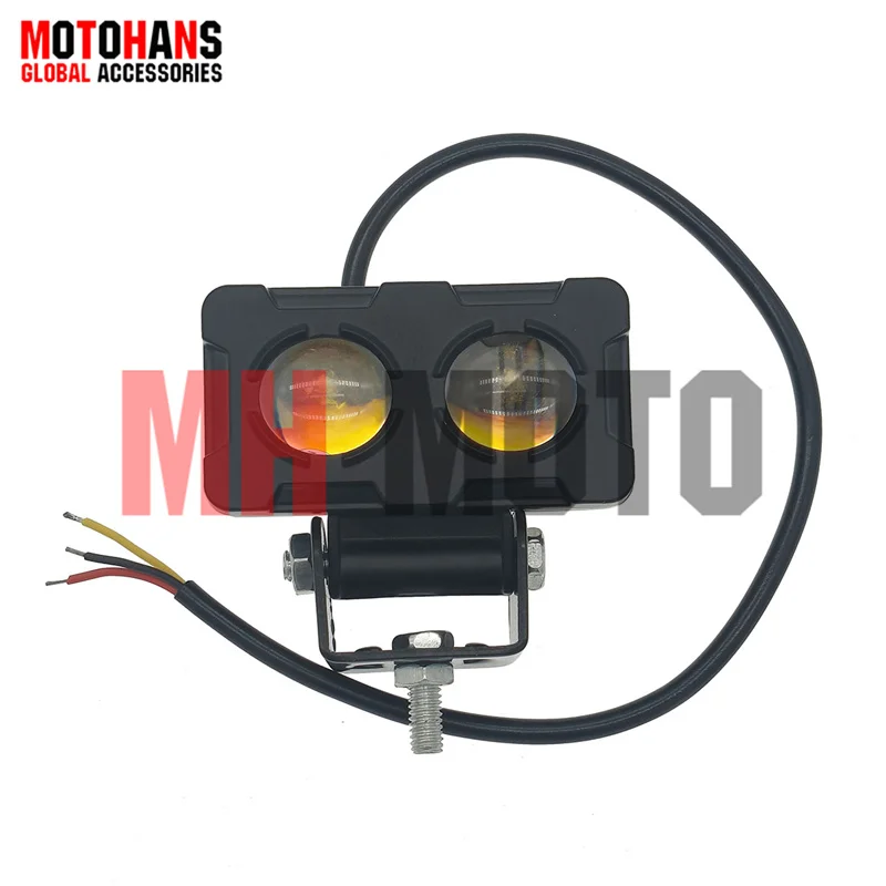 1PC DUAL COLOR HID PROJECTOR LENS MOTORCYCLE SPOTLIGHT DOUBLE LENSES HID WORK LIGHT YELLOW WHITE COLOR HEADLIGHT FOR OFFROAD