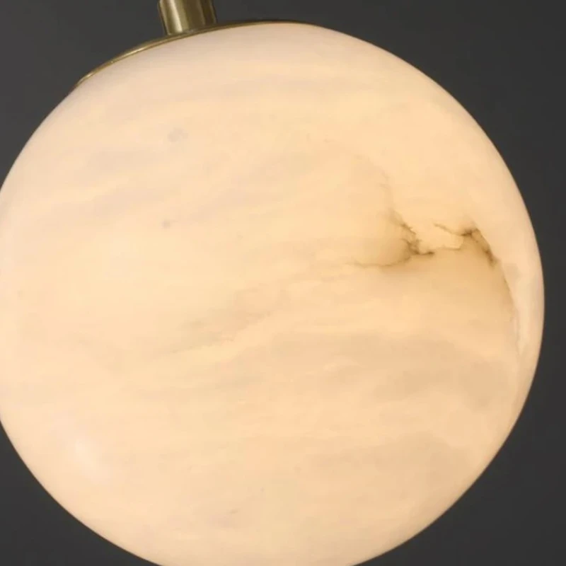 كرة رخامية قلادة ضوء غرفة نوم السرير غرفة المعيشة مقهى مطعم داخلي الديكور الحديث LED مصابيح معلقة تركيبات #4