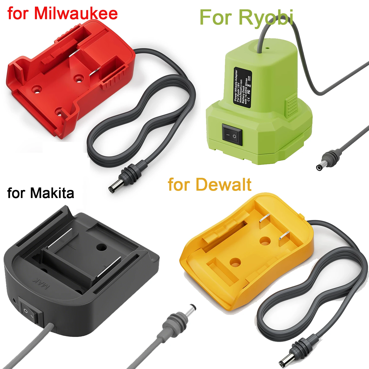 DC Power Charger Adapter for Starlink Mini - Cable 3.2FT 1M for Makita Milwaukee Dewalt Ryobi 18V Lithium Battery