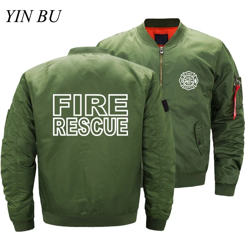 Men's Fire Rescue Firefighter Fireman Windbreakers Bomber Jacket Men Ma1 Air Pilot Army Military Motorcycle Pilot Coat Jacket XL