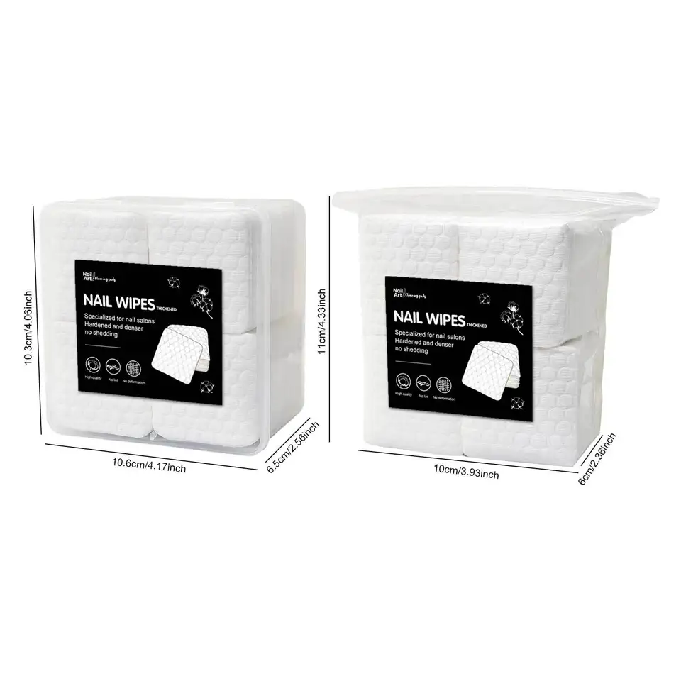 200/500 piezas de almohadillas removedoras de esmalte en gel, toallitas sin pelusa, servilletas y envolturas para herramientas de uñas 6