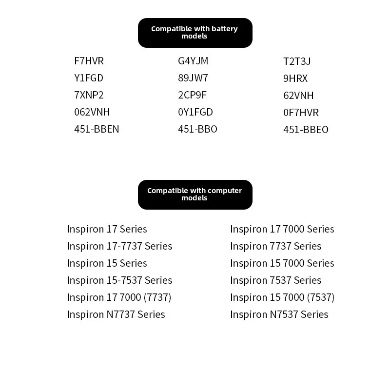 LIXI 14.8V 3800mAh F7HVR 58Wh G4YJM T2T3J بطارية الكمبيوتر المحمول لديل انسبايرون 17 7000 7737 7746 14 15 15r 5545 7537 G4YJM 062VNH #2