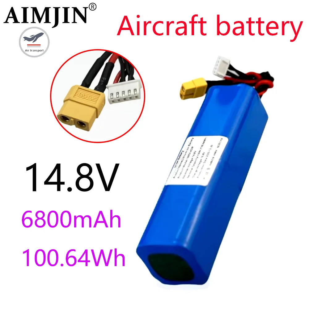 

100% New Li-ion Battery 4S2P 14.8V 6.8Ah Large Capacity Drone Rechargeable Various Remote Controlled Aircraft Drone quadcopter