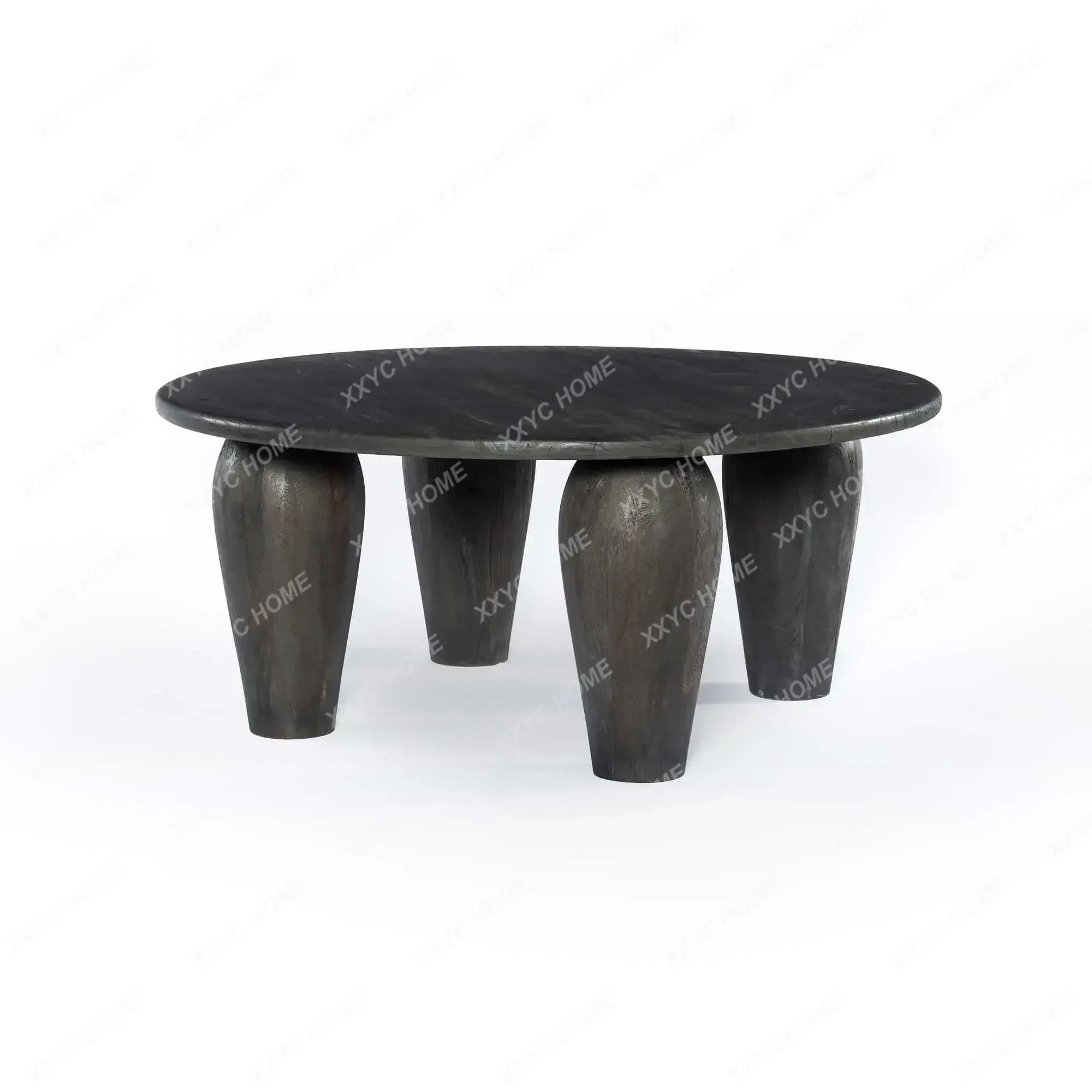 

Creative all-solid wood coffee table, living room home table, medieval retro balcony coffee table