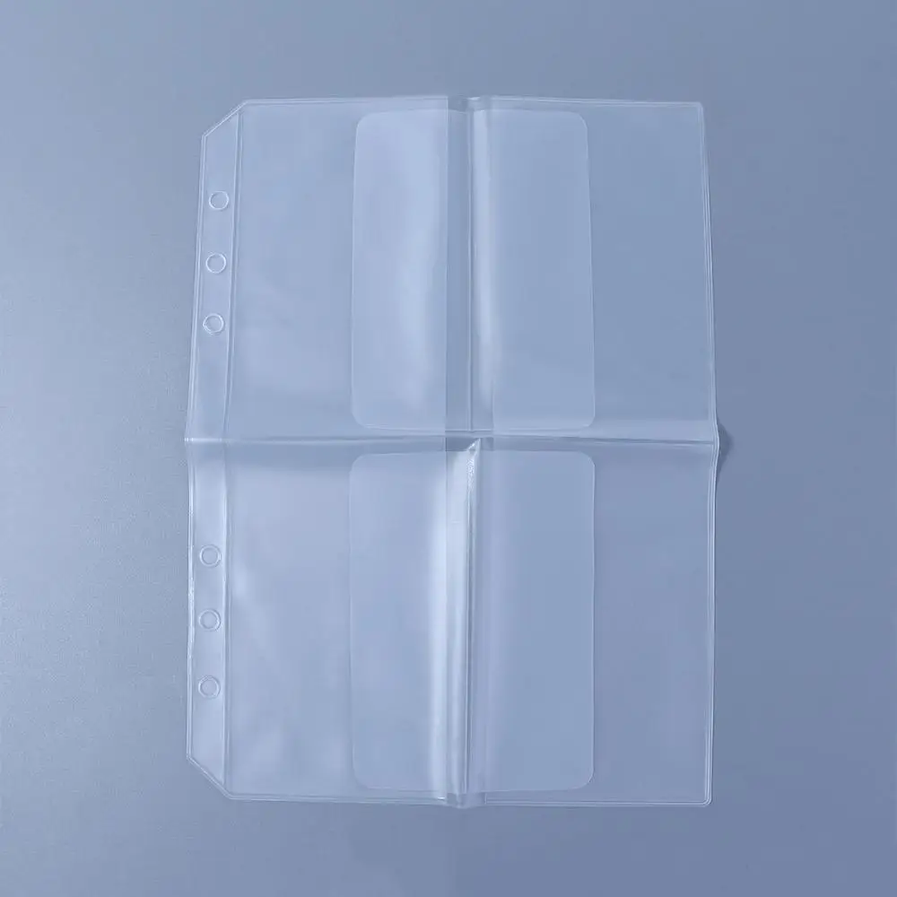 File Holder Photo Album Refills Diary Ticket Storage PVC Notebook Pouch Bags Binder Pockets Document Filing Bags Binder Folders