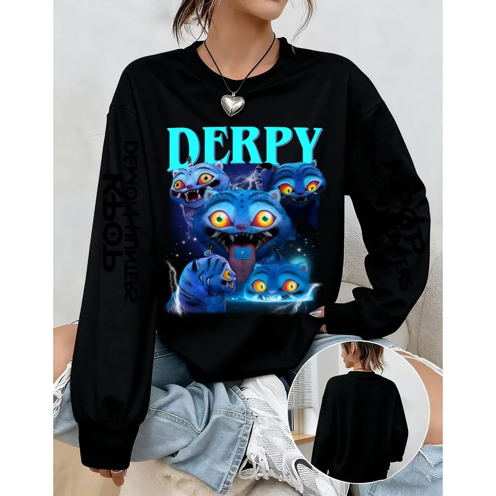 Толстовка в подарок фанату, детская толстовка с капюшоном в стиле манга Huntrix Kpop Devil Hunter для взрослых, милая толстовка с тигром в стиле Харадзюку