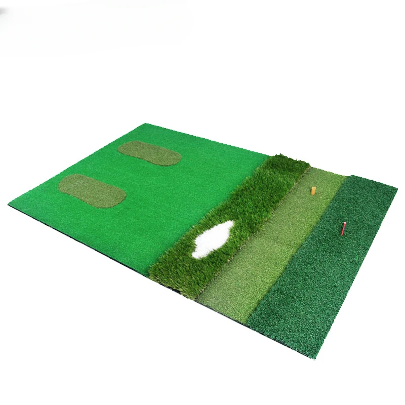 

Multifunctional golf batting mat indoor practice ball mat supplies short grass and long grass.