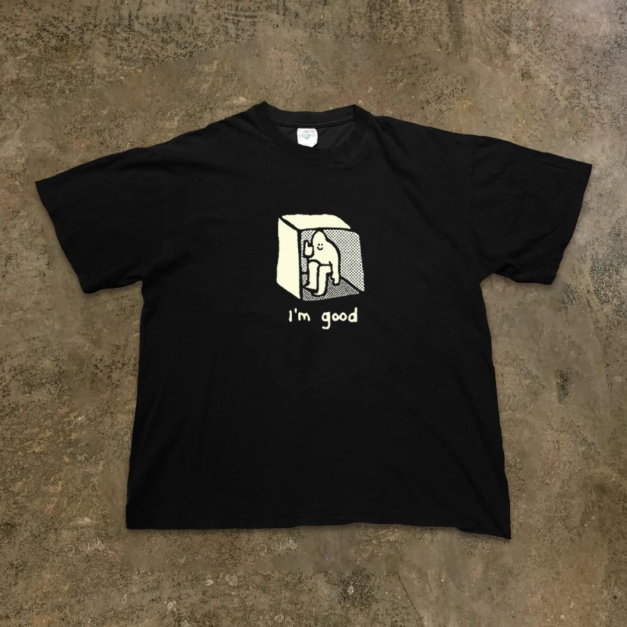 

Свободная хлопковая футболка с коротким рукавом в стиле ретро, с американским принтом, повседневный топ для молодежи, летняя модная уличная одежда