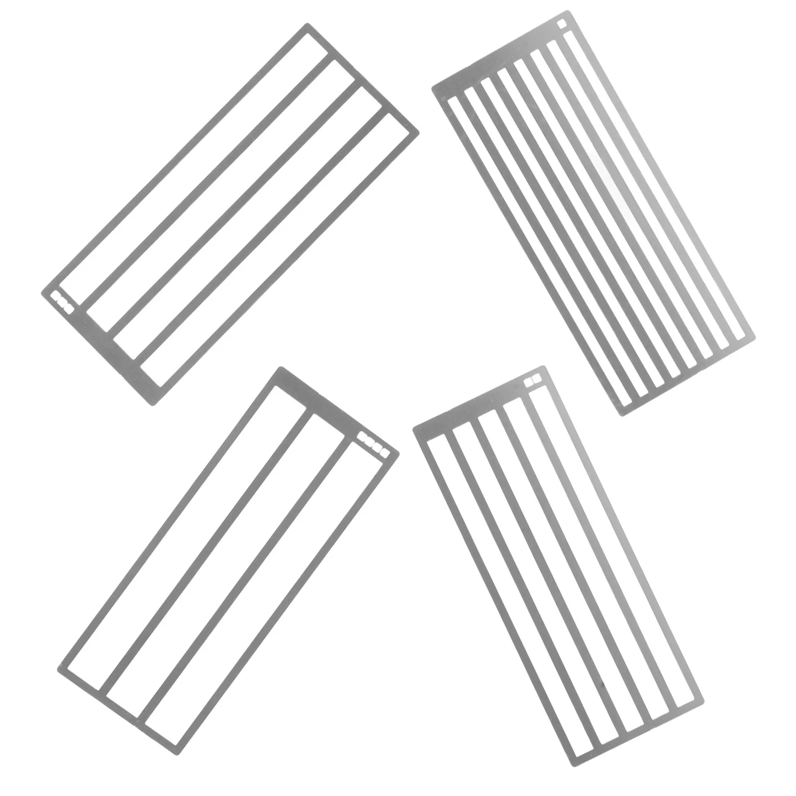 

4pcs Diamond Art Ruler Precision Nano-Coated Stainless Steel Straight Edge Tool For Diy Crafts Rhinestone