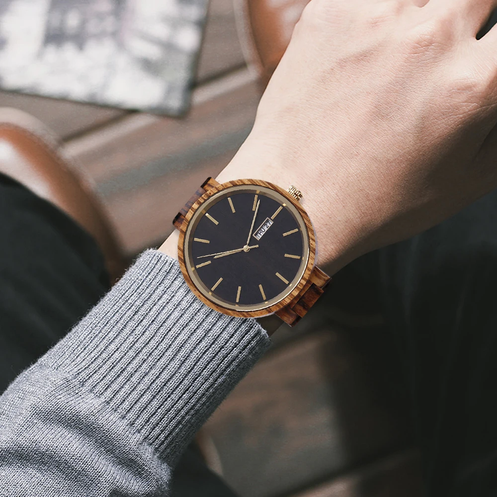 Модные деревянные часы, деловые японские кварцевые часы, высококачественные часы из натурального дерева, скандинавские минималистичные подарки